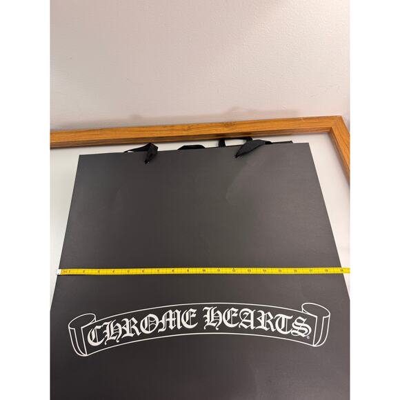 Set of 3 CHROME HEARTS Shopping Bag 1 Large 2 Medium Black White Print - Picture 9 of 11